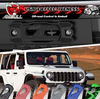 Ambull Accessoires de treuils noirs de haute qualité 2500lbs Universal Aluminium Winch Recovery Aluminium Roller Fairlead