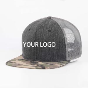 หมวกตาข่ายลายพรางแบบคลาสสิกหมวกแก๊ป112ทรูเกอร์ผ้าตาข่ายแบบเรียบด้านหลังโลโก้กำหนดเอง - Product Image 3
