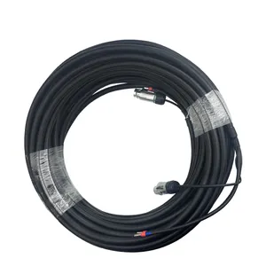Single Mode Armored Optical Fiber Jumper Hybrid Cable Connector Extended Beam Connector 2/4/6 Fiber Optic Awg16/ Awg10
