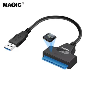 OEM 20CM USB 3.0 to SATA7+15pin Hard Disk Cable Adapter Converter USB Sata Connector Cables Support 2.5 Inches SSD HDD Hard Disk