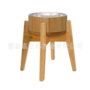 Comedero grande de madera para perros, soporte alto de madera para comida de mascotas, soporte desmontable de madera maciza para cuencos de comida para perros - Product Image 5