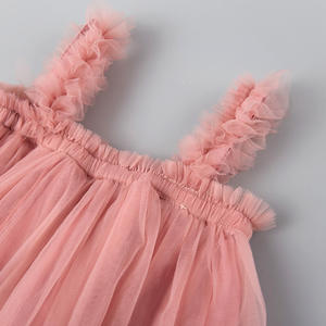 Vestidos de Color Sólido para Bebés Niñas, Vestido de Fiesta sin Mangas con Capas, Vestido Casual de Tul para Niñas de Verano - Product Image 5