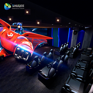 Poltrona <span class=keywords><strong>Cinema</strong></span> di Lusso Nera 4D 5D con Movimento Pneumatico a 3 Posti per Sala <span class=keywords><strong>Cinema</strong></span>, Giardino o Parco a Tema - Product Image 1