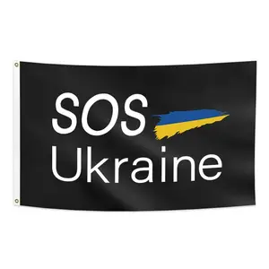 2023 Baru Penjualan Terbaik 100% Poliester Luar Ruangan Bendera Negara Ukraina Terbang
