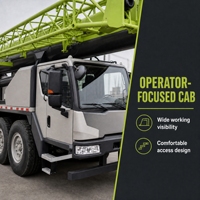 Grue mobile de 80 tonnes avec écran de 10 pouces et contrepoids de 25 tonnes pour la construction en hauteur