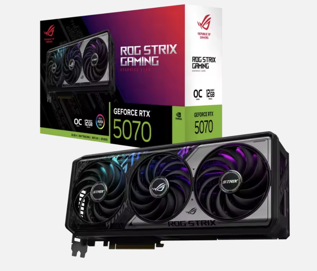 ASU ROG Strix GeForce RTX 5070 OC Edition 12GB DDR PCI 2.0 X16 DP Axial-tech Fans MaxContact Design GPU New Workstation