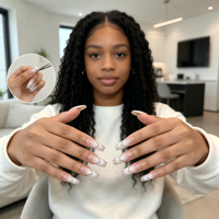 Lot de 24 faux ongles à presser à motifs géométriques dégradés, réutilisables en ABS, kit de manucure, personnalisable OEM