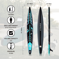 TOURUS Nouveau Design Planche de Paddle Race Board 14 Gonflable Surf 14" Racing Sup