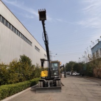 Excavatrice sur pneus PW95 8 tonnes 55 kW 75 CV, pelle flexible pour le développement des terres forestières