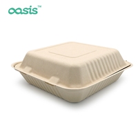 Boîte à emporter personnalisée de 1500 ml, directement de l'usine, en pulpe de canne à sucre biodégradable, conteneur alimentaire pour restaurant, jetable, pour emballage de déjeuner à emporter