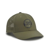Casquette de sport personnalisée à visière incurvée, style trucker, 6 panneaux, haute performance, pour le golf, découpée au laser, perforée, avec logo brodé