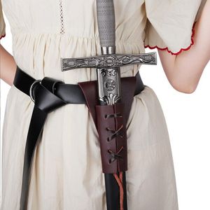 Ceinture médiévale Renaissance épée poignard grenouille étui Halloween chevalier Pirate <span class=keywords><strong>Viking</strong></span> guerrier Costume cuir épée décorations - Product Image 4