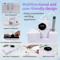 Machine à ongles professionnelle sans fil BQAN 40000 tr/min, lime électrique portable avec base pour ongles en acrylique et gel