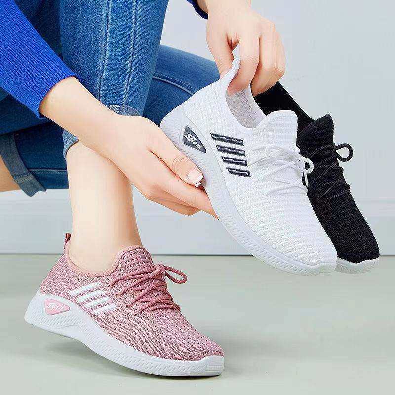 Korean Low-Top Lace up 2025 Ladies Shoes Flat Sport Casual