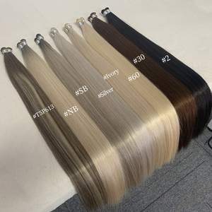 Lots de mèches invisibles 100% vierges russes, tissées à la main, double tirage, pointes épaisses, <span class=keywords><strong>blond</strong></span> glace/dubai/<span class=keywords><strong>blond</strong></span> <span class=keywords><strong>cendré</strong></span> - Product Image 1