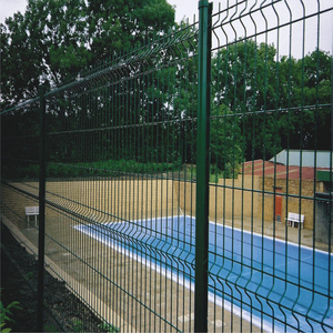 Clôture en treillis métallique 3D galvanisé à chaud et traité thermiquement avec modélisation 3D pour aire de jeux, revêtement PVC vert, certifiée CE - Product Image 4