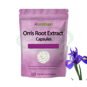 Cápsulas de Extracto de Raíz de Orris de Grado Alimenticio OEM ASAP, 20% de Isoflavonas, Antioxidante, Blanqueamiento de la Piel y Belleza - Product Image 1
