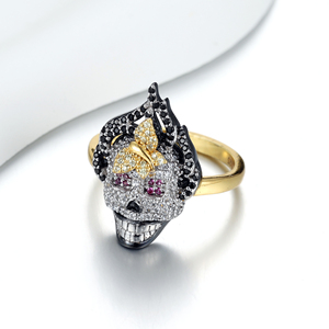 Kirin Jewelry's Custom White Gold Plated Black Rings <strong>Scary</strong> Movie Halloween All Saint's Day <strong>Mask</strong> for Weddings Classic - Product Image 2