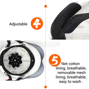 3/4 Open Face Helmet Motorcycle Half Face Helmet Unisex Bike Motorcycle Scooter Head <b>Protector</b> Sunscreen <b>Lens</b> Anti UV Helmets - Product Image 5