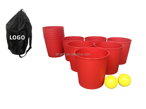 Three Folds Jumbo Yard Pong <strong>Cup</strong> <strong>Game</strong> Set Toy <strong>Balls</strong> for Outdoor Fun - Product Image 3