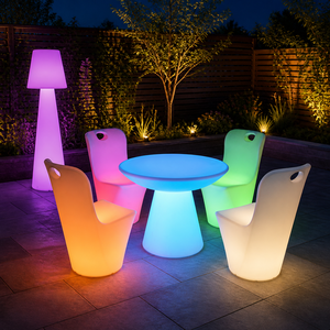 <span class=keywords><strong>Canapé</strong></span> LED Lumineux Moderne pour <span class=keywords><strong>Jardin</strong></span>, Couleurs Changeantes, Éclairé, Étanche, Anti-UV, Recyclable, <span class=keywords><strong>en</strong></span> PE Écologique et Durable pour Aménagement Paysager - Product Image 3