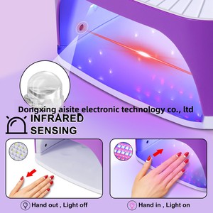 Lámpara de Curado de Uñas UV/LED de Doble Luz <span class=keywords><strong>con</strong></span> Incrustaciones de Diamantes Azules para Secado Rápido de Esmalte en Gel y Aplicación de Brillo, Tres Colores <span class=keywords><strong>SUN</strong></span> - Product Image 3