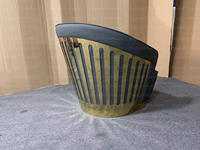 Fauteuil de salon en tissu et métal de conception italienne, moderne et confortable
