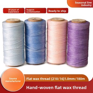 Hilo plano encerado de nueva temporada 1.0mm 180m <span class=keywords><strong>Modelo</strong></span> 210/16 para costura artesanal DIY, artículos de cuero y tejido textil de Guangdong - Product Image 2