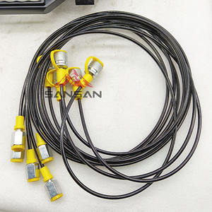 診断ツール 油圧ゲージ 5つのゲージとT継手付き 掘削機油圧テストキット用 - Product Image 4