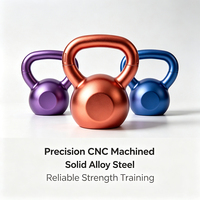 Kettlebells multicolores pour la remise en forme à domicile et l'entraînement en salle de sport