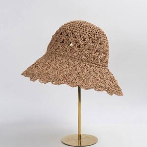 New Arrival Summer Hollow Paper <b>Straw</b> <b>Hat</b> Female Outdoor Large Brim Sunshade Sun Beach <b>Hat</b> - Product Image 4
