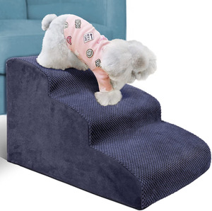 Hundetreppe Rampe für Betten Sofas – Hundetreppe mit Abnehmbarem, Waschbarem Cordbezug - Product Image 4