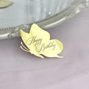 Bow acrylique décoration de gâteau gâteau topper je t'aime <span class=keywords><strong>maman</strong></span>/<span class=keywords><strong>joyeux</strong></span> <span class=keywords><strong>anniversaire</strong></span> coloré cupcakes cake topper - Product Image 3