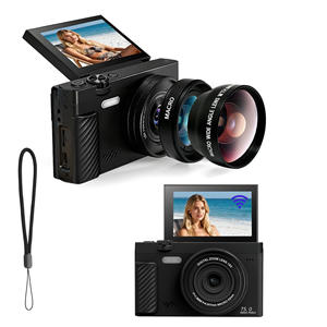 Cámara Digital DSLR 4K de 8MP con Tarjeta SD, Pantalla Abatible de 180 Grados, Zoom 18X, Autoenfoque Retro para Fotografía y Vlogging - Product Image 1
