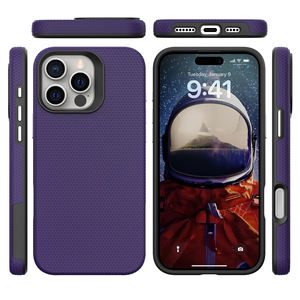 IPhone 16 Pro Max携帯電話バックカバー用トライアングルテクスチャバックアンチスクラッチピュアカラー携帯電話ケース - Product Image 4