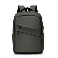 Sac à dos personnalisé grande capacité pour garçons, étudiants, adolescents, voyages, extérieur, avec fermeture éclair en polyester, imperméable, design unisexe avec port USB