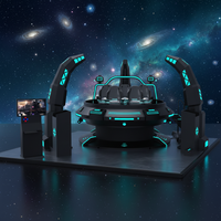Console de jeu VR JiaYi JY-UFO06S pour 5 personnes, chaise en acier 9D à 360 degrés, simulateur de film VR pour la maison et les centres commerciaux