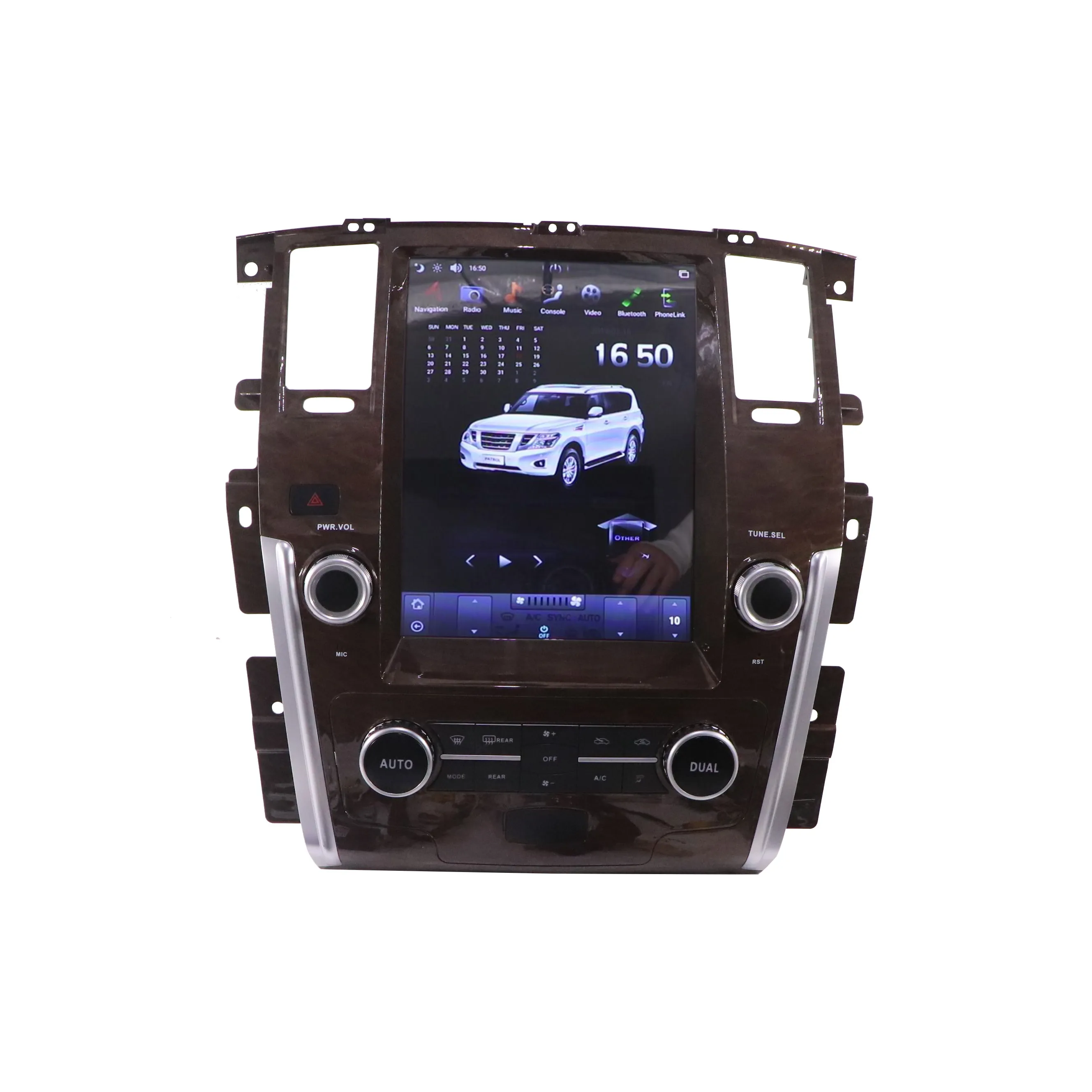 Dispositif de Navigation de voiture, écran Vertical Tesla, pour Nissan Patrol 2010, AC /Infiniti QX80, Support amplificateur bose 2013, caméra 360