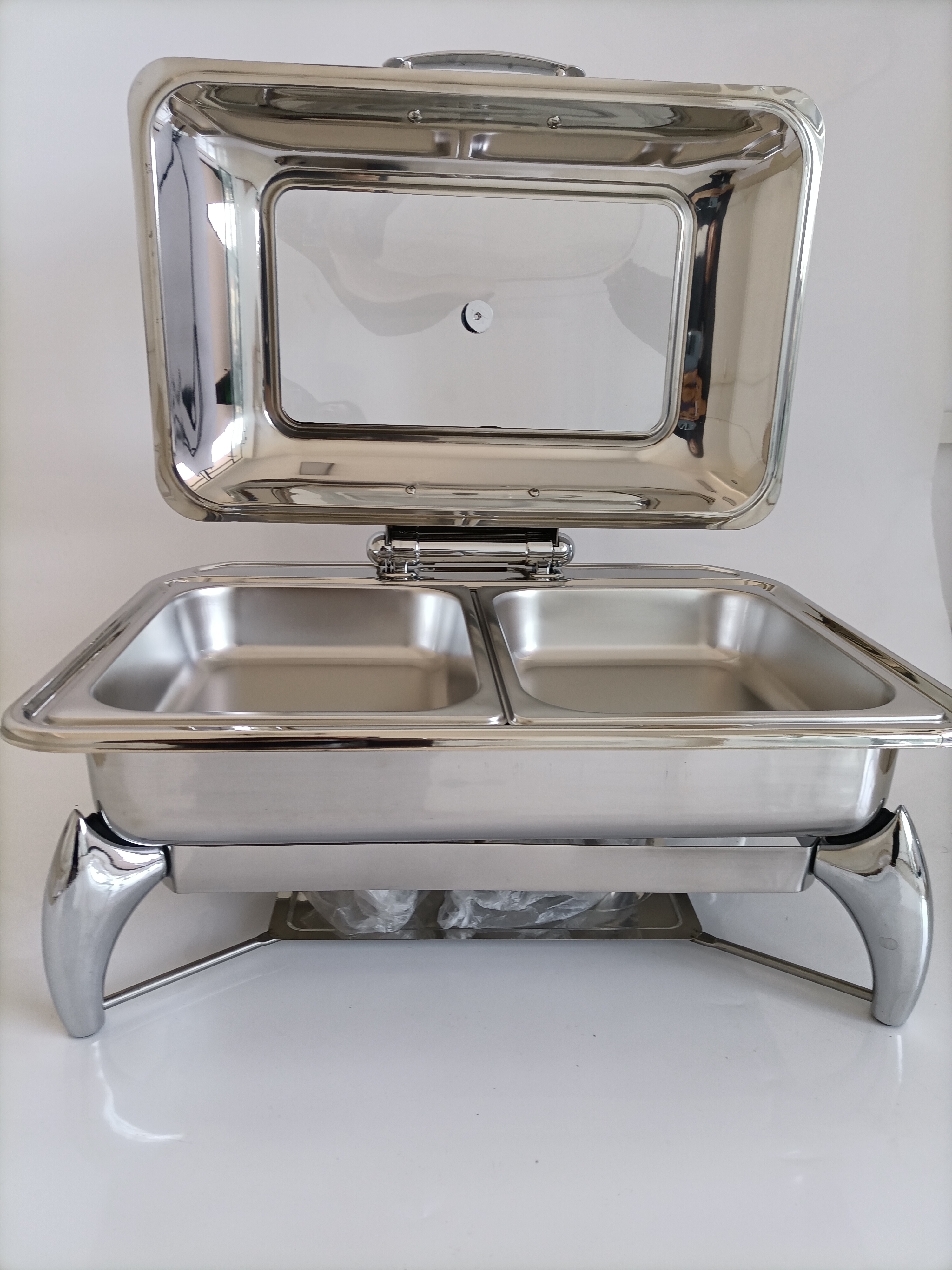 Luxury Roll Top Saving Chafing Dish Dishes Stainless Steel Buffet Food Warmer Display Set