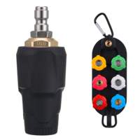 Kit de buses turbo rotatives pour nettoyeur haute pression, plusieurs angles, raccord rapide 1/4