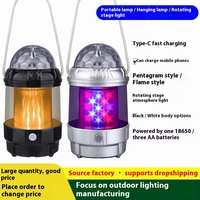 Lanterne de camping avec éclairage RGB rotatif, lampe de fête en plein air, lampes de camping, fournie par le fabricant