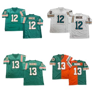 Maglia da Rugby Vintage da Uomo con Cuciture Stile Retrò Bob Griese Dan Marino <span class=keywords><strong>Ricky</strong></span> Williams Larry Csonka Zach Thomas Mark Clayton S - 3XL - Product Image 1