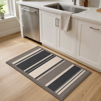 Tapis anti-fatigue en PVC tissé, taille personnalisée, avec base antidérapante et texture rayée
