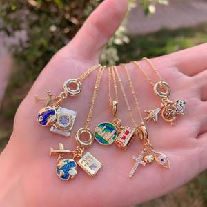 <span class=keywords><strong>BD</strong></span>-C2693 nouveauté croix oeil collier pour la vie quotidienne <span class=keywords><strong>avion</strong></span> terre colliers pour femmes voyage charme collier - Product Image 4