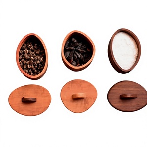 Decorative Classic Eco-Friendly Wooden <b>Storage</b> Canister <b>for</b> Home <b>Kitchen</b> with 250mL Capacity Tea Coffee Sugar <b>Jar</b> Solid Wood Lid - Product Image 6