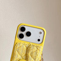 Étui de protection de luxe en cuir PU avec chaîne bandoulière et porte-cartes pour iPhone 17 16 15 14 Pro Max