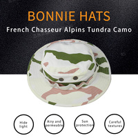 Chapeau de pêcheur français Chasseur Alpins Tundra Camouflage Bonnie Hat NYCO 50/50 Rip-stop Nylon Coton Tissu tactique Mil-spec WR NIR