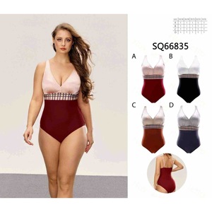 Costume da bagno intero taglie forti con controllo pancia, monokini sexy e coprente per la spiaggia 66825 - Product Image 1