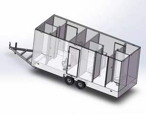 Toilette per Caravan, Roulotte con Aria Condizionata, Sedile Lavabile, Dorato con Doccia, Pagamento con Carta - Product Image 3