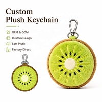 Lage minimale bestelhoeveelheid op maat gemaakte fruit pluche speelgoed sinaasappelplak design op maat gemaakte pluche sleutelhanger zacht gevuld tasbedeltje met metalen sluiting voor promotionele doeleinden